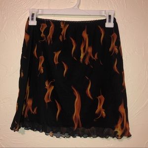 Black flame urban outfitters skirt